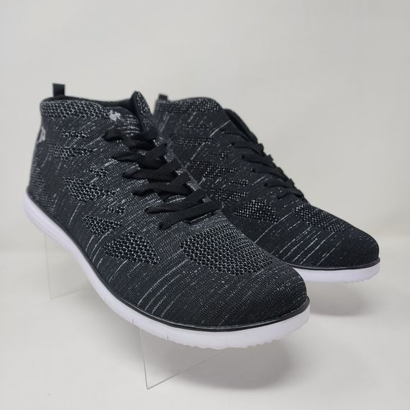 Propet Running Shoes Womens 12 Black Metallic TravelFit Hi Walking Knit Sneakers - Picture 1 of 8